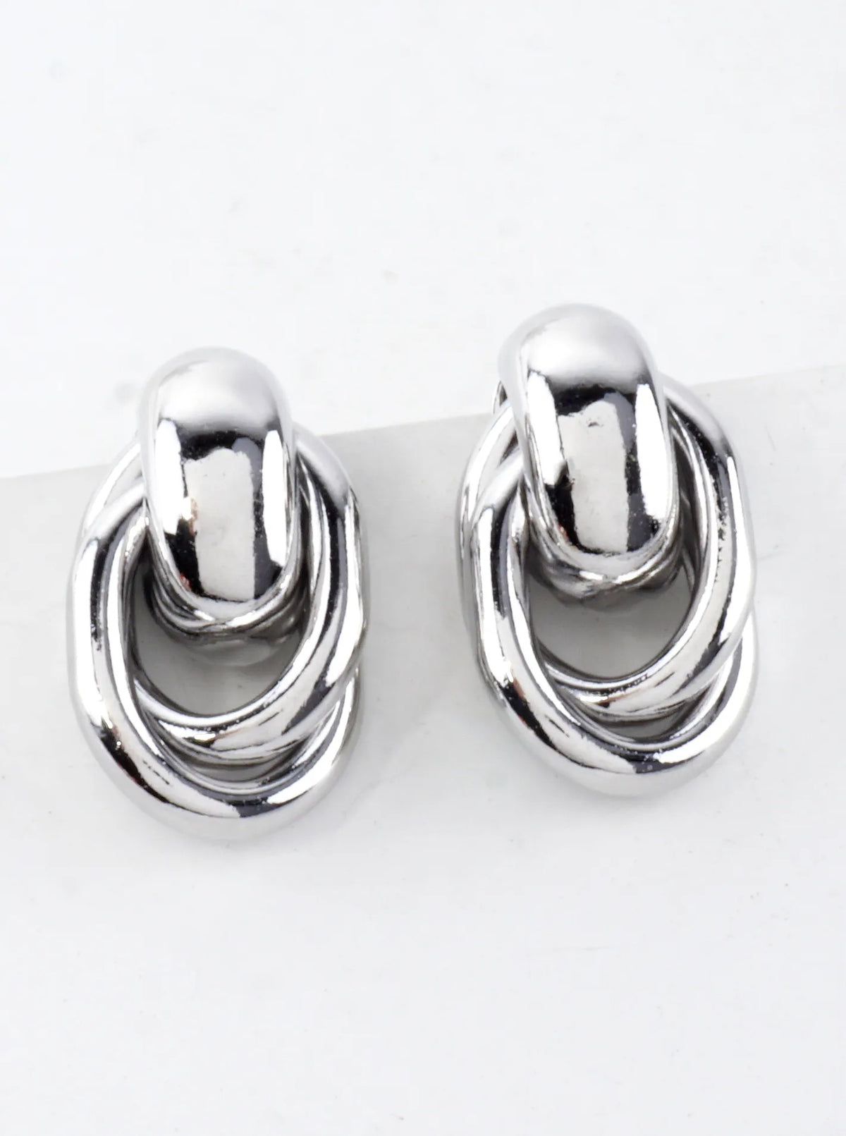 Small Brass Ring Doorknocker Earrings
