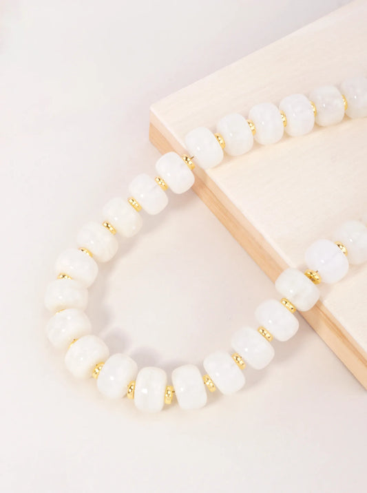 Tropical Marbled Acrylic Bead Necklace