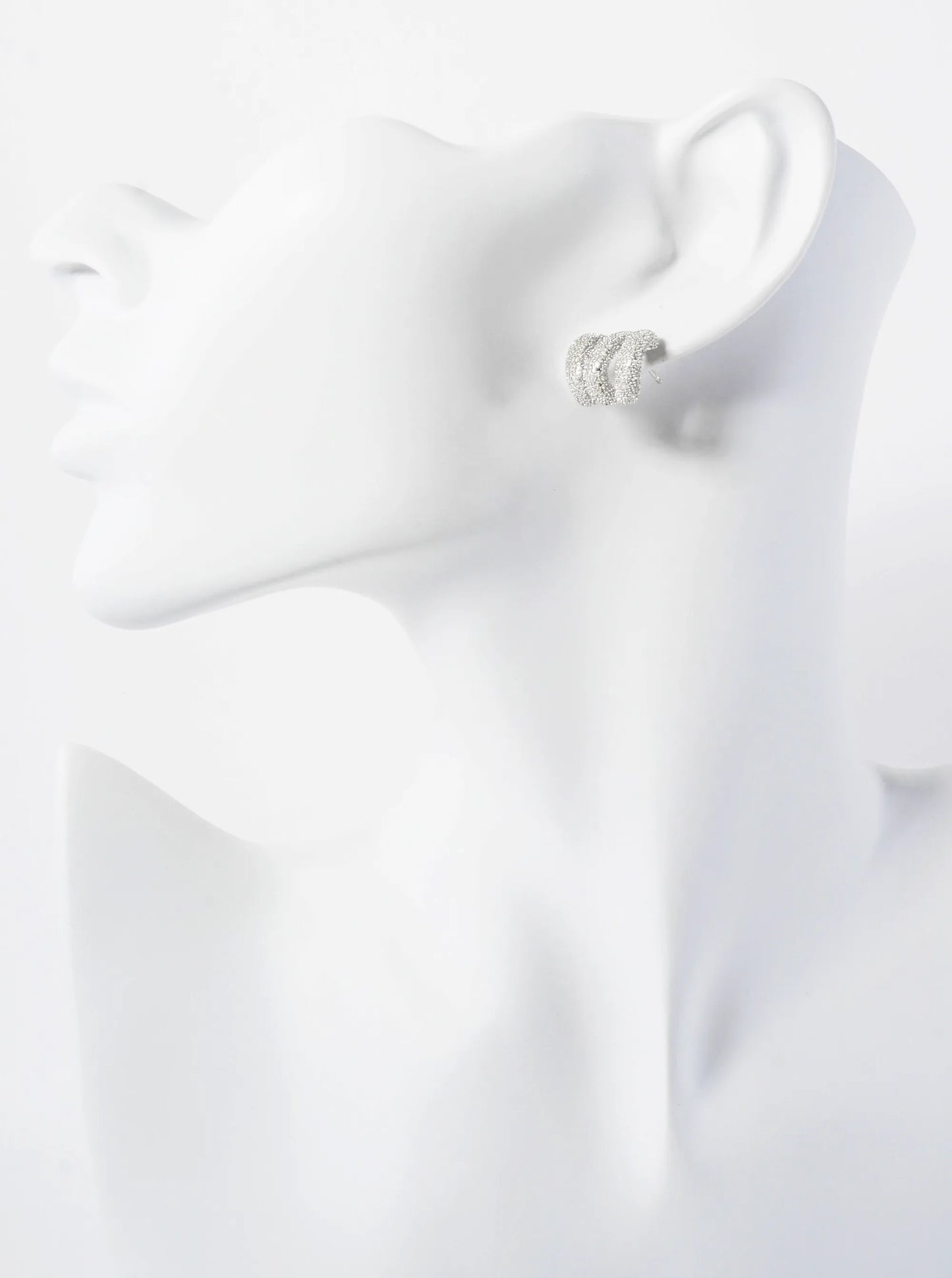 Sand-Texture 14K-Gold-Dipped Brass 12mm Claw Earrings