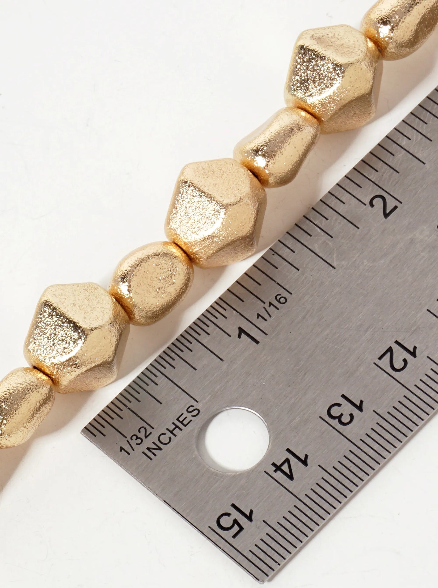 Sand-Texture Unique-Shaped-Beaded 16-inch Necklace