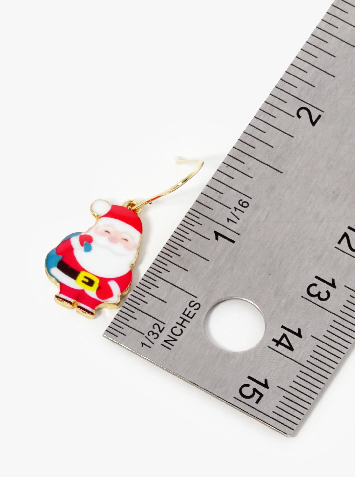 Santa Drop Christmas Dangle Earrings