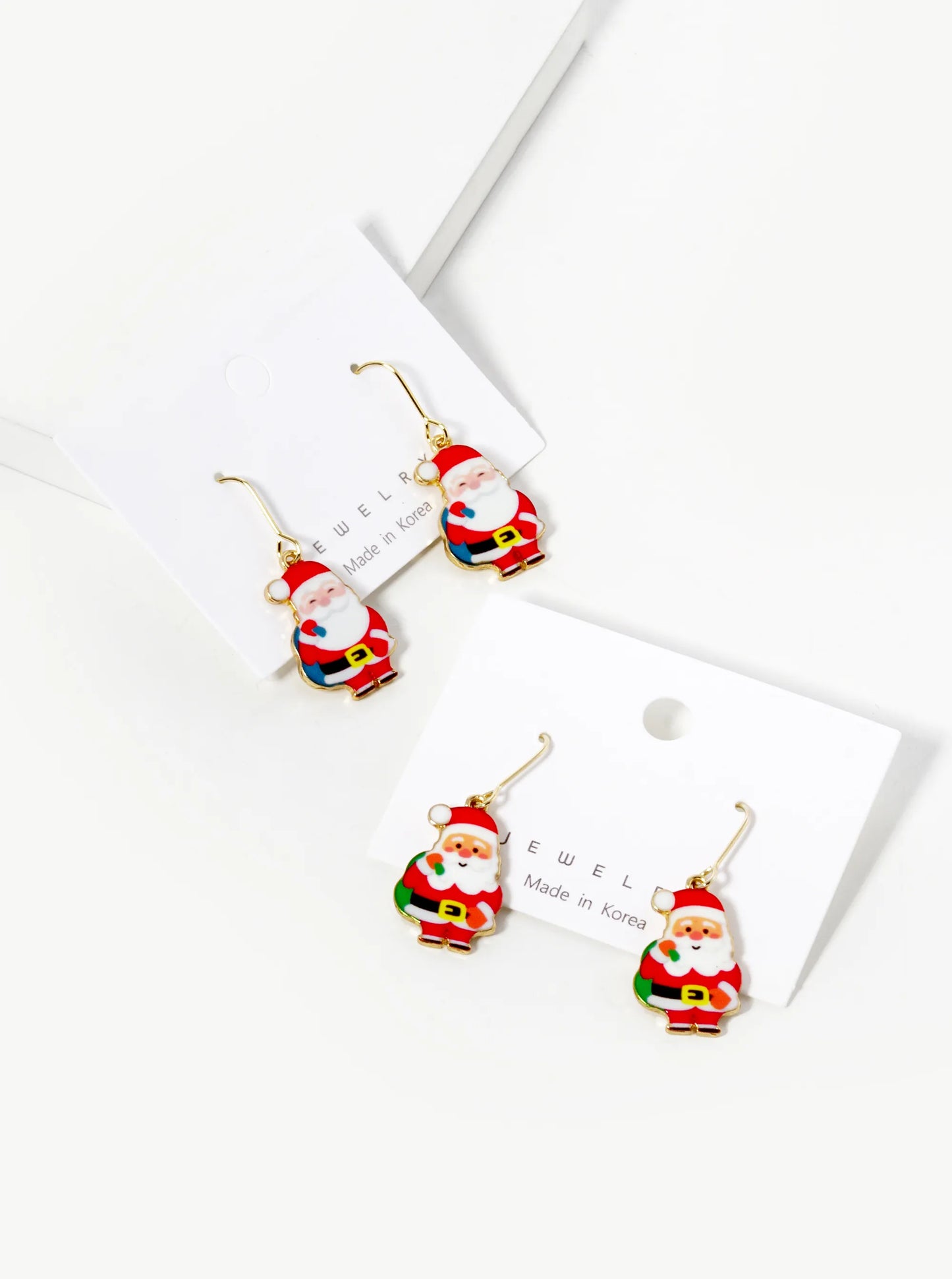 Santa Drop Christmas Dangle Earrings