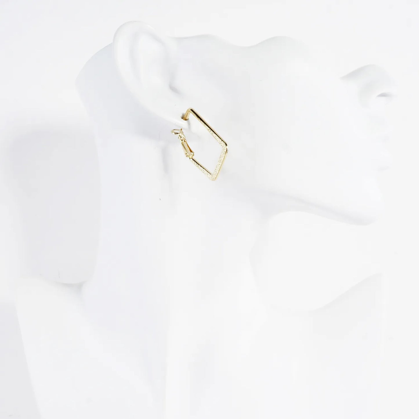 Satin Texture Rectangular Hoop Earrings