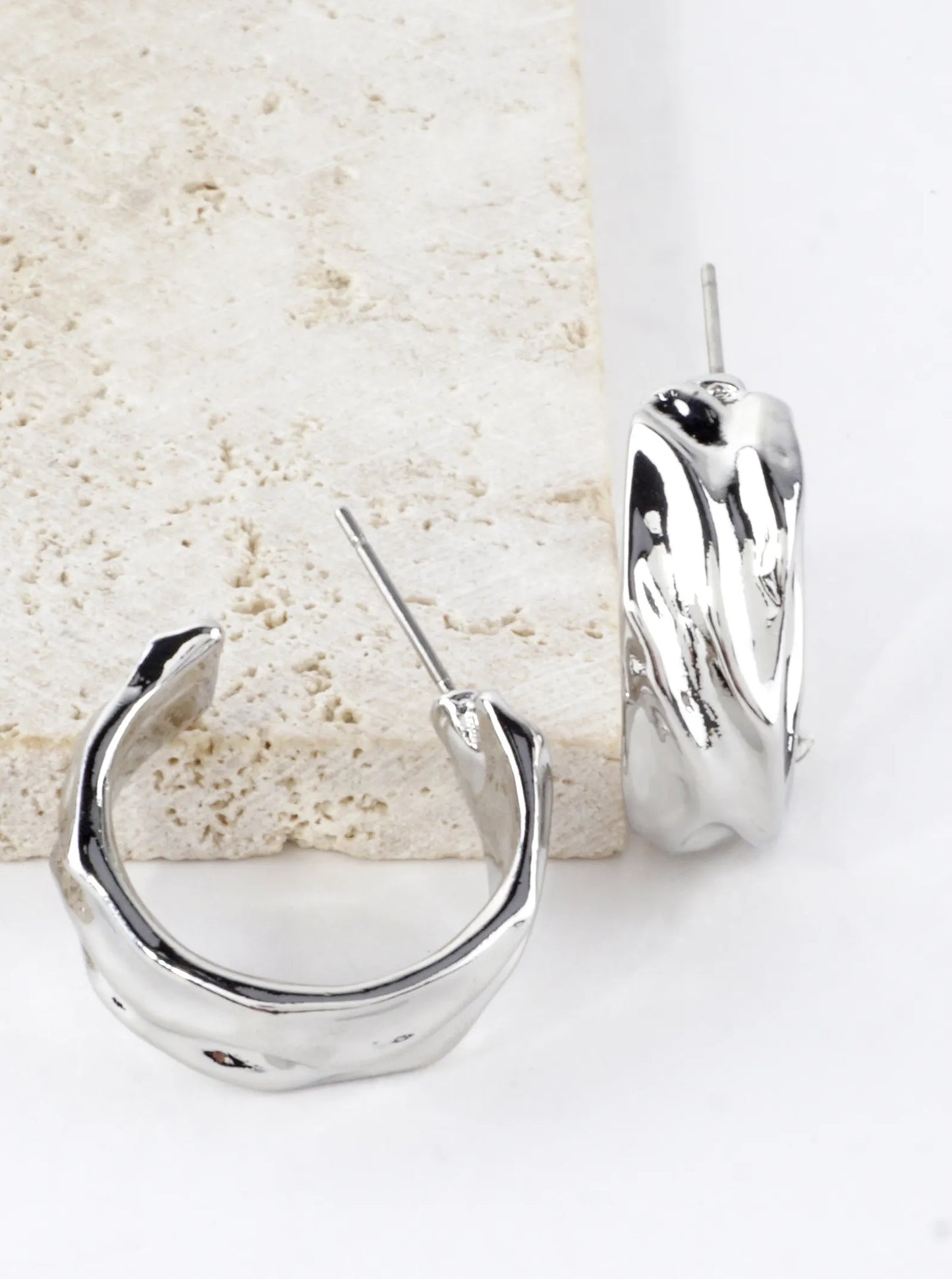 Sculpted Texture Hoop Earrings