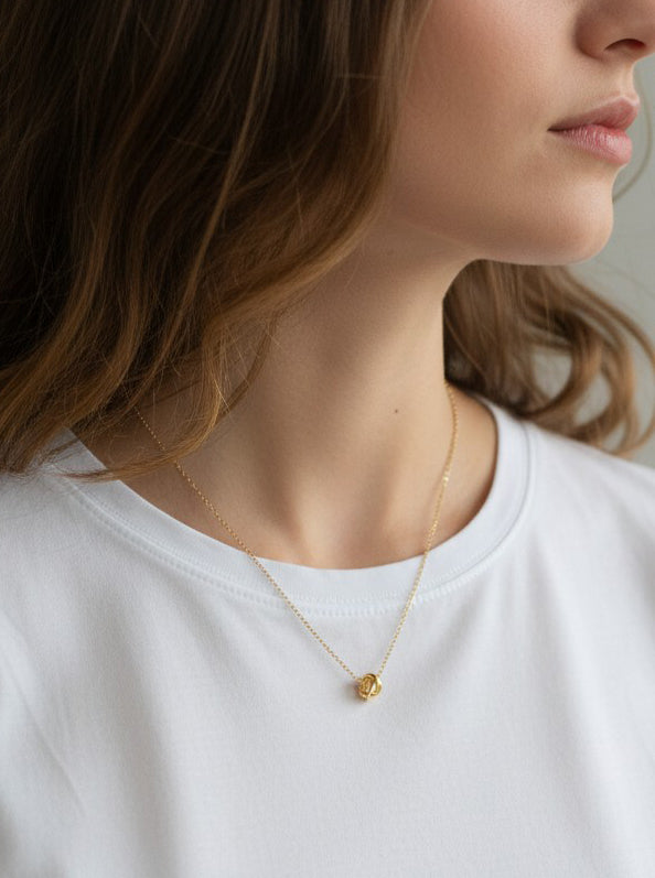Sculptural Knot Pendant Necklace