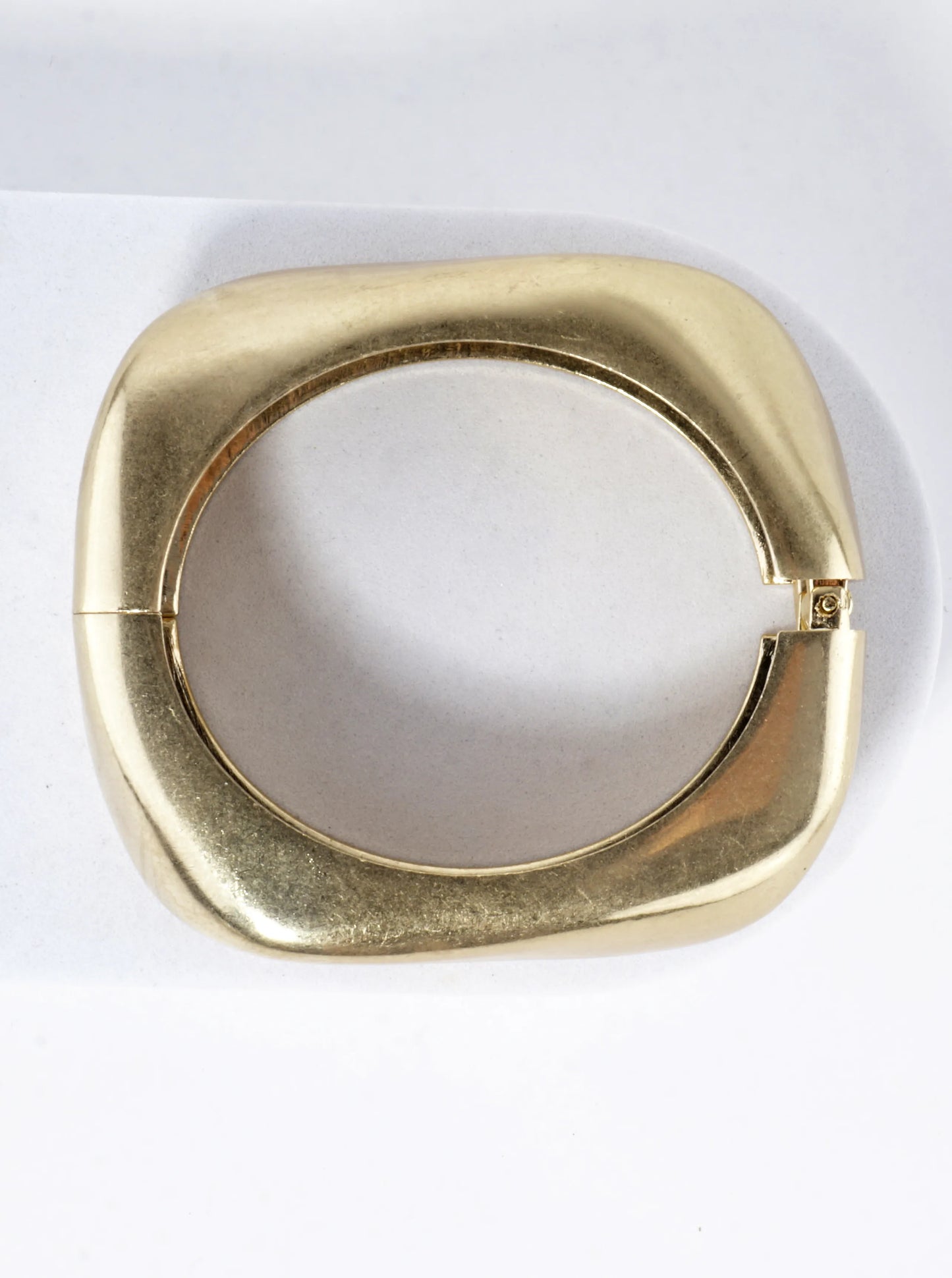Sculptural Square Hinge Bangle Bracelet