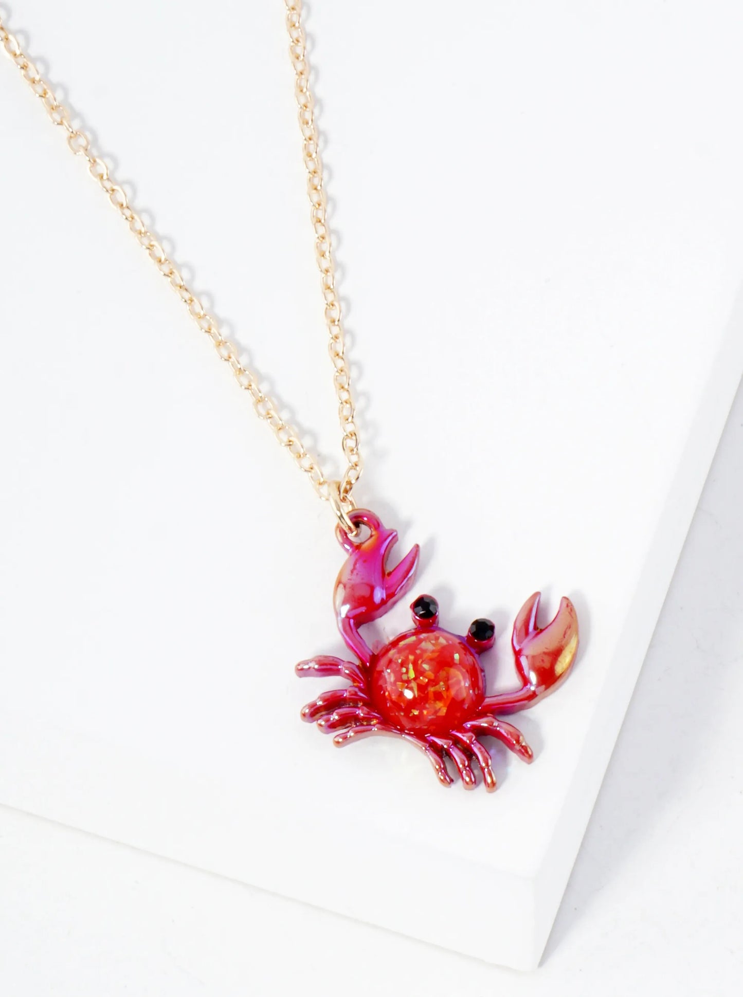 Sea-Life Crab Pendant 16-inch Necklace