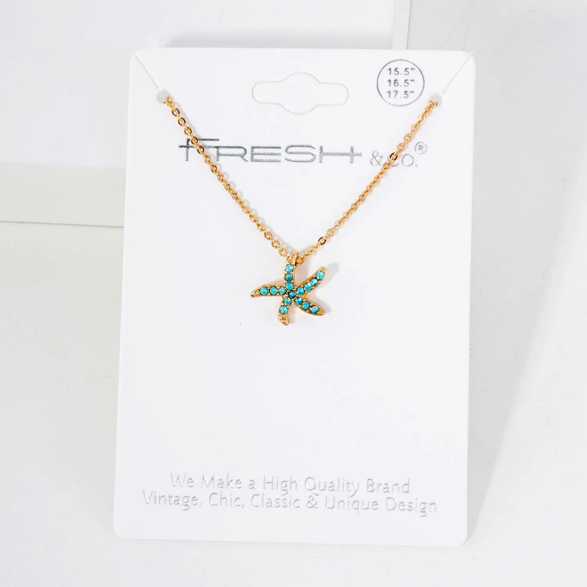 Sea-Life Crystal-Pave 11mm Starfish Pendant Necklace