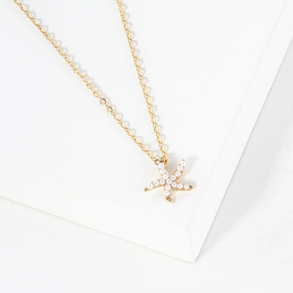 Sea-Life Crystal-Pave 11mm Starfish Pendant Necklace