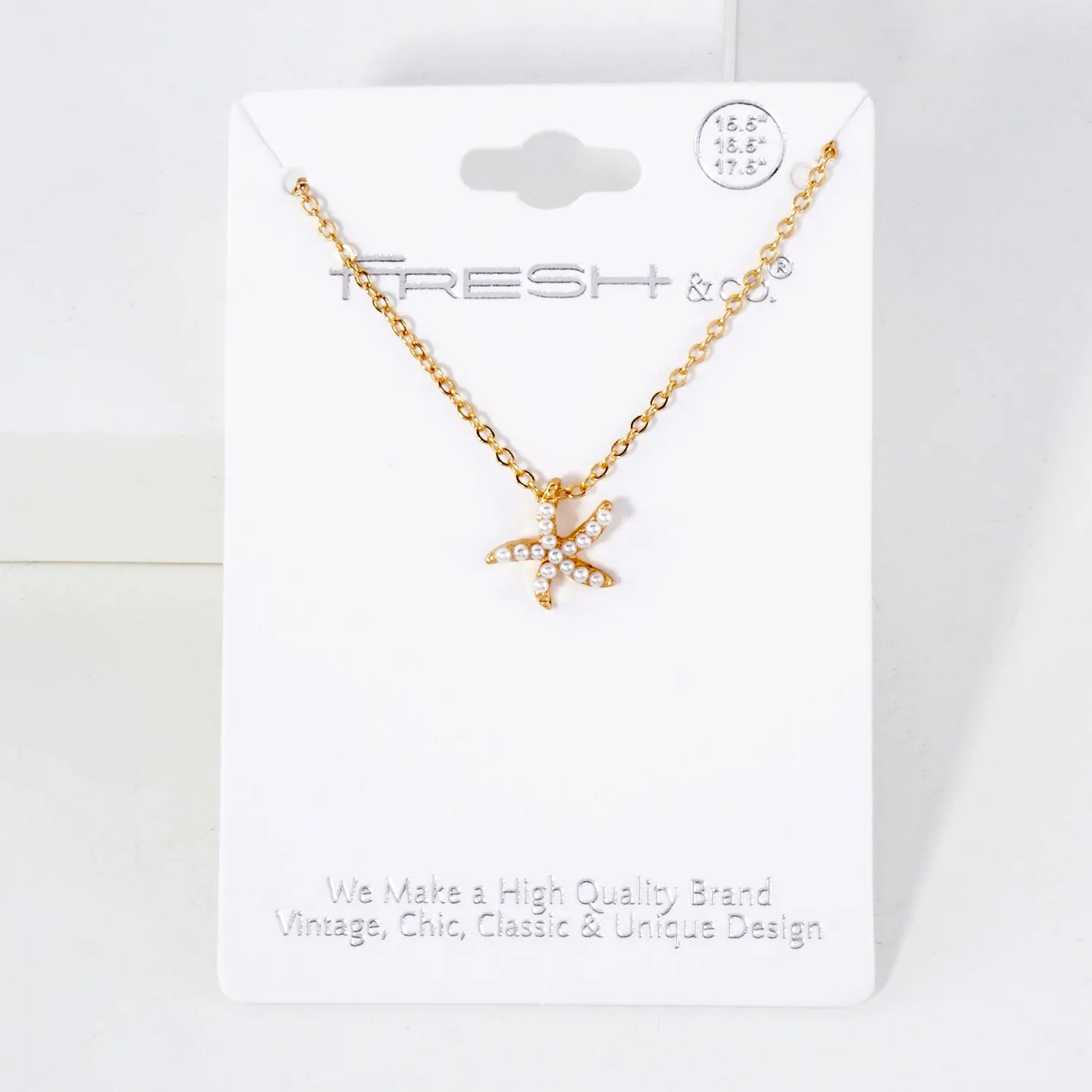 Sea-Life Crystal-Pave 11mm Starfish Pendant Necklace