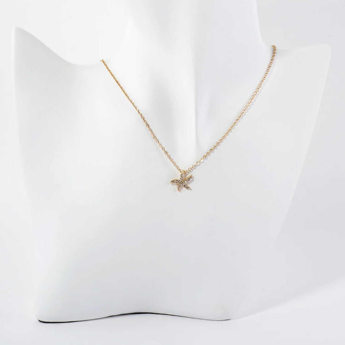 Sea-Life Crystal-Pave 11mm Starfish Pendant Necklace