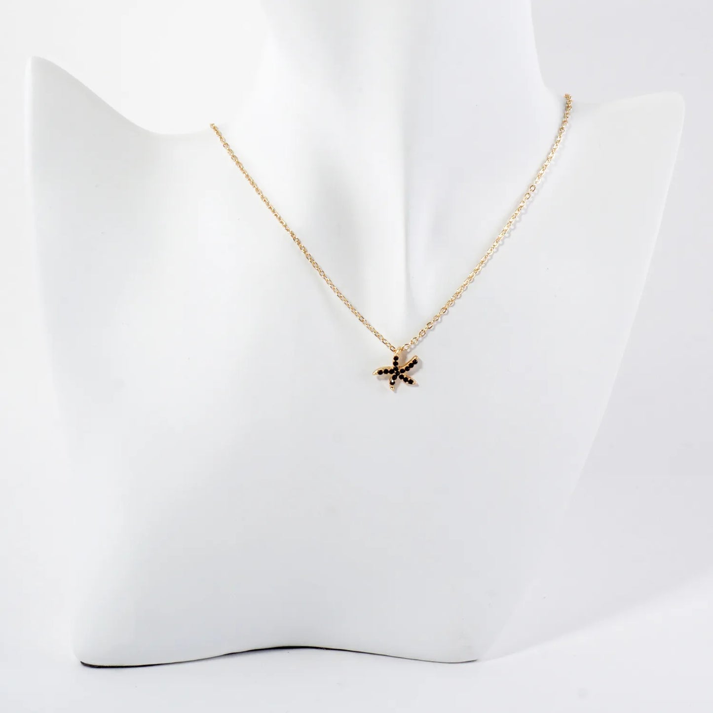 Sea-Life Crystal-Pave 11mm Starfish Pendant Necklace