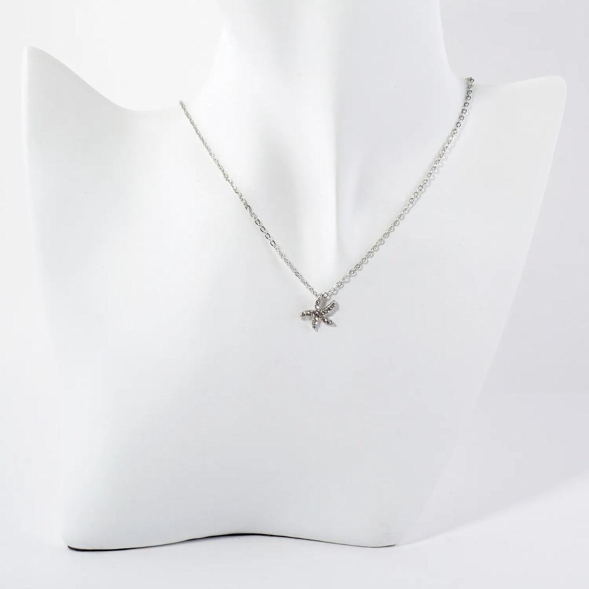 Sea-Life Crystal-Pave 11mm Starfish Pendant Necklace