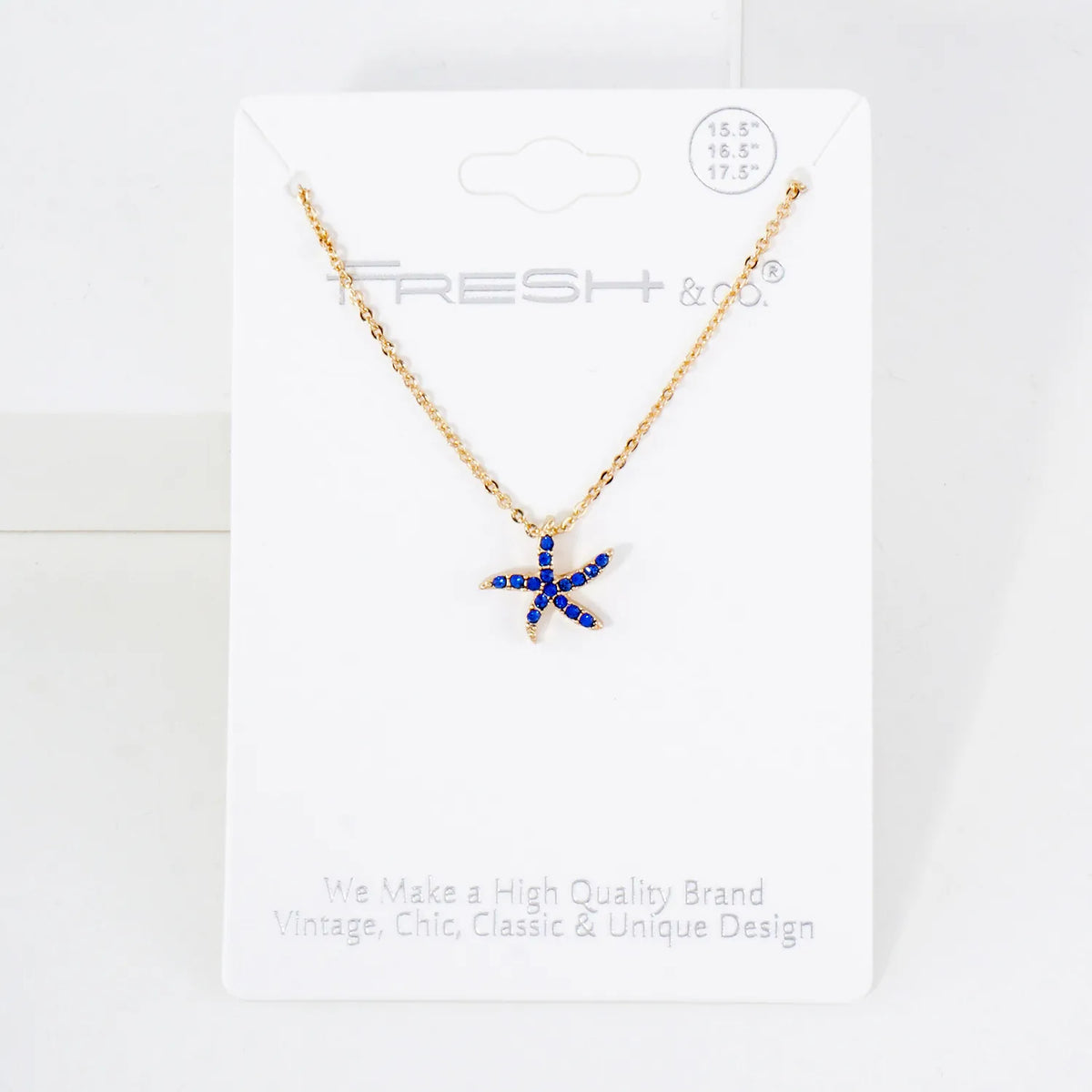 Sea-Life Crystal-Pave 11mm Starfish Pendant Necklace