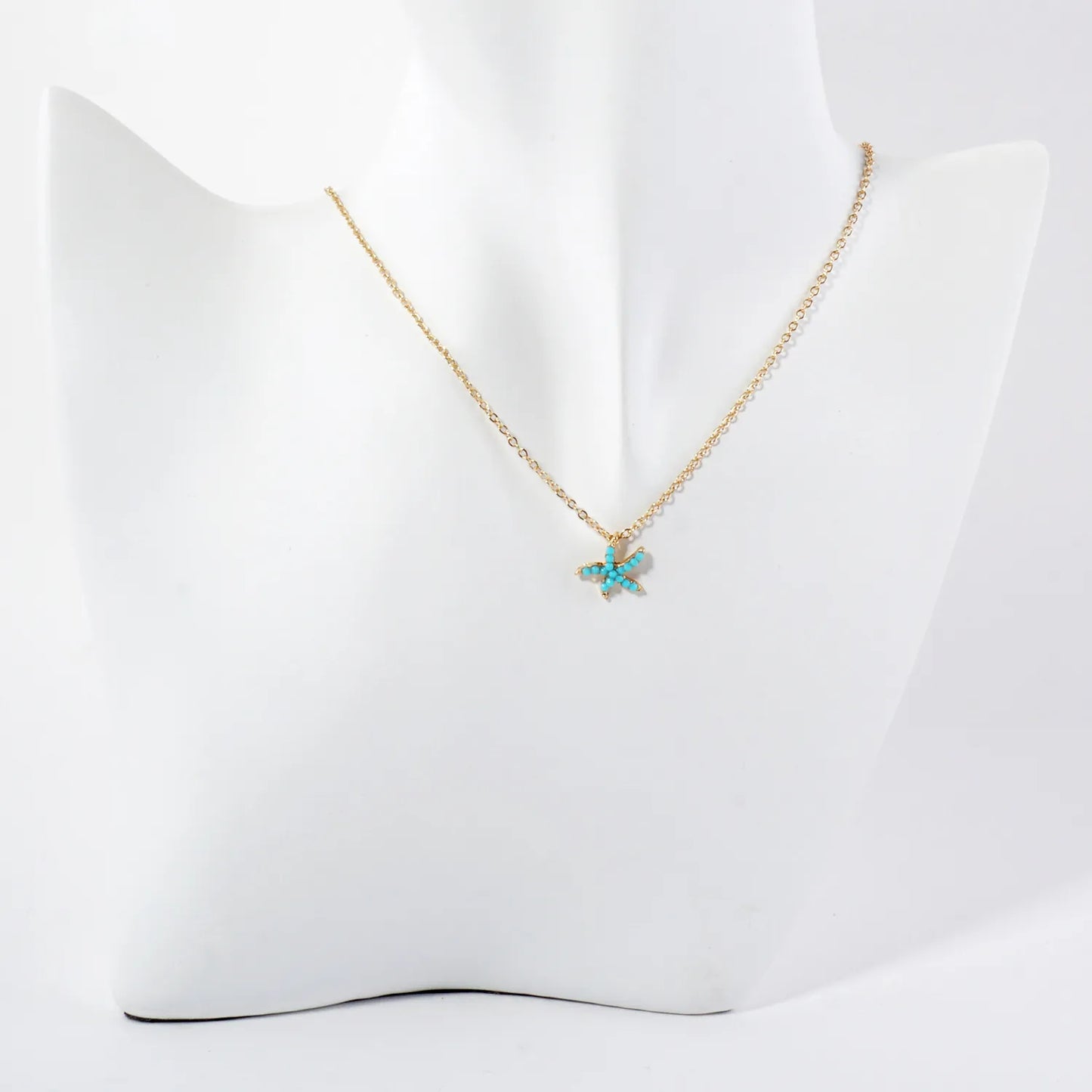 Sea-Life Crystal-Pave 11mm Starfish Pendant Necklace