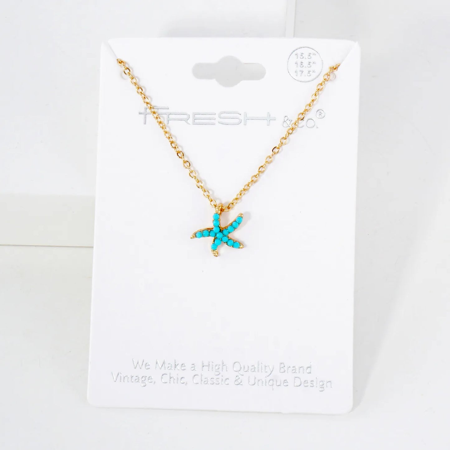 Sea-Life Crystal-Pave 11mm Starfish Pendant Necklace