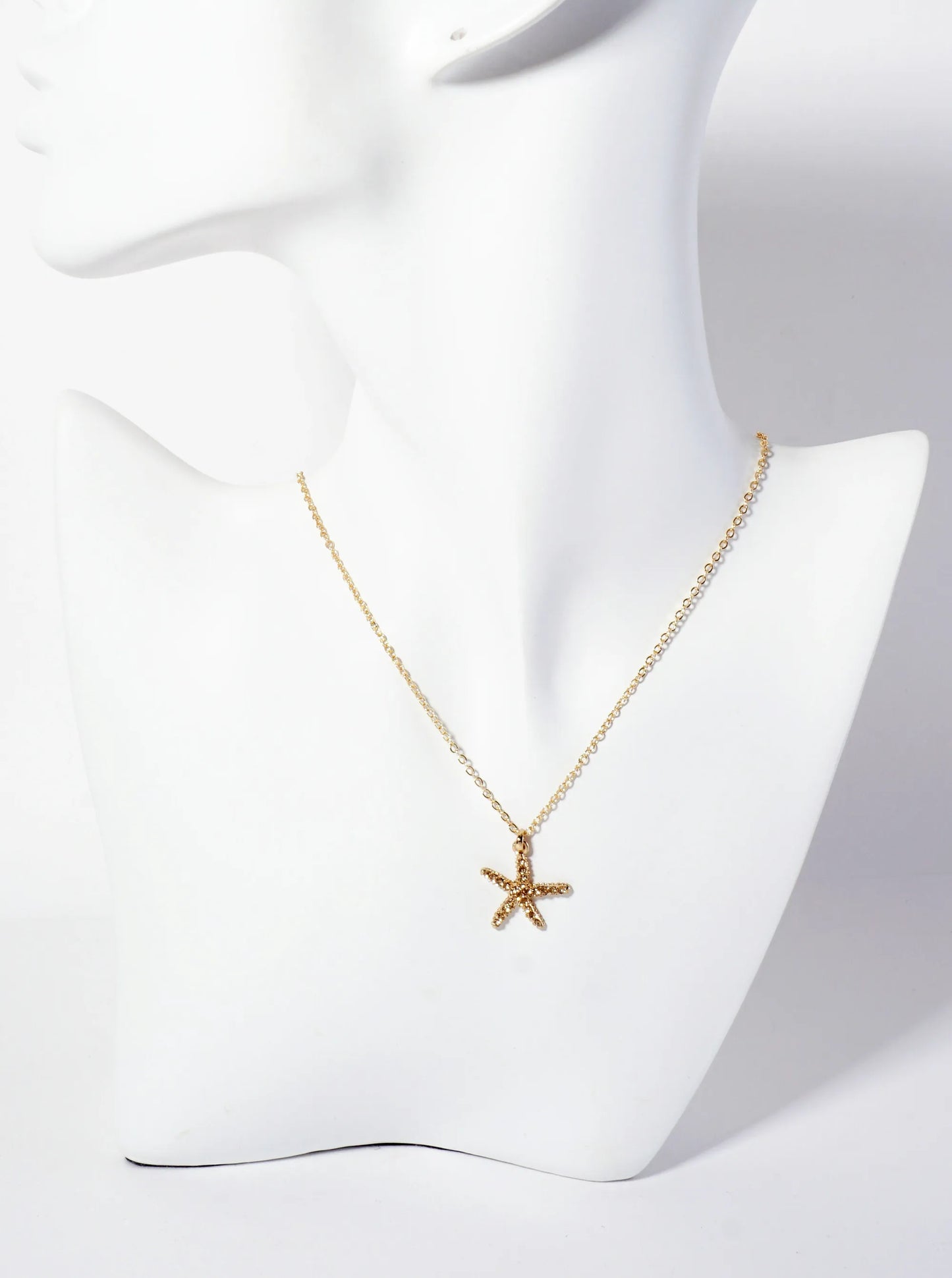 Sea-Life Crystal-Pave 20mm Starfish Pendant Necklace