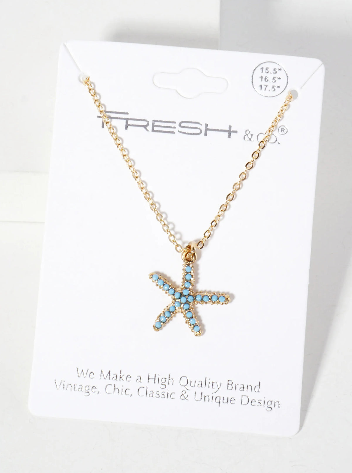 Sea-Life Crystal-Pave 20mm Starfish Pendant Necklace
