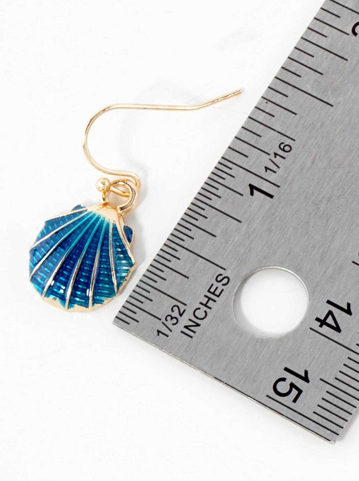 Sea-Life Metal Seashell Drop Dainty Dangle Earrings
