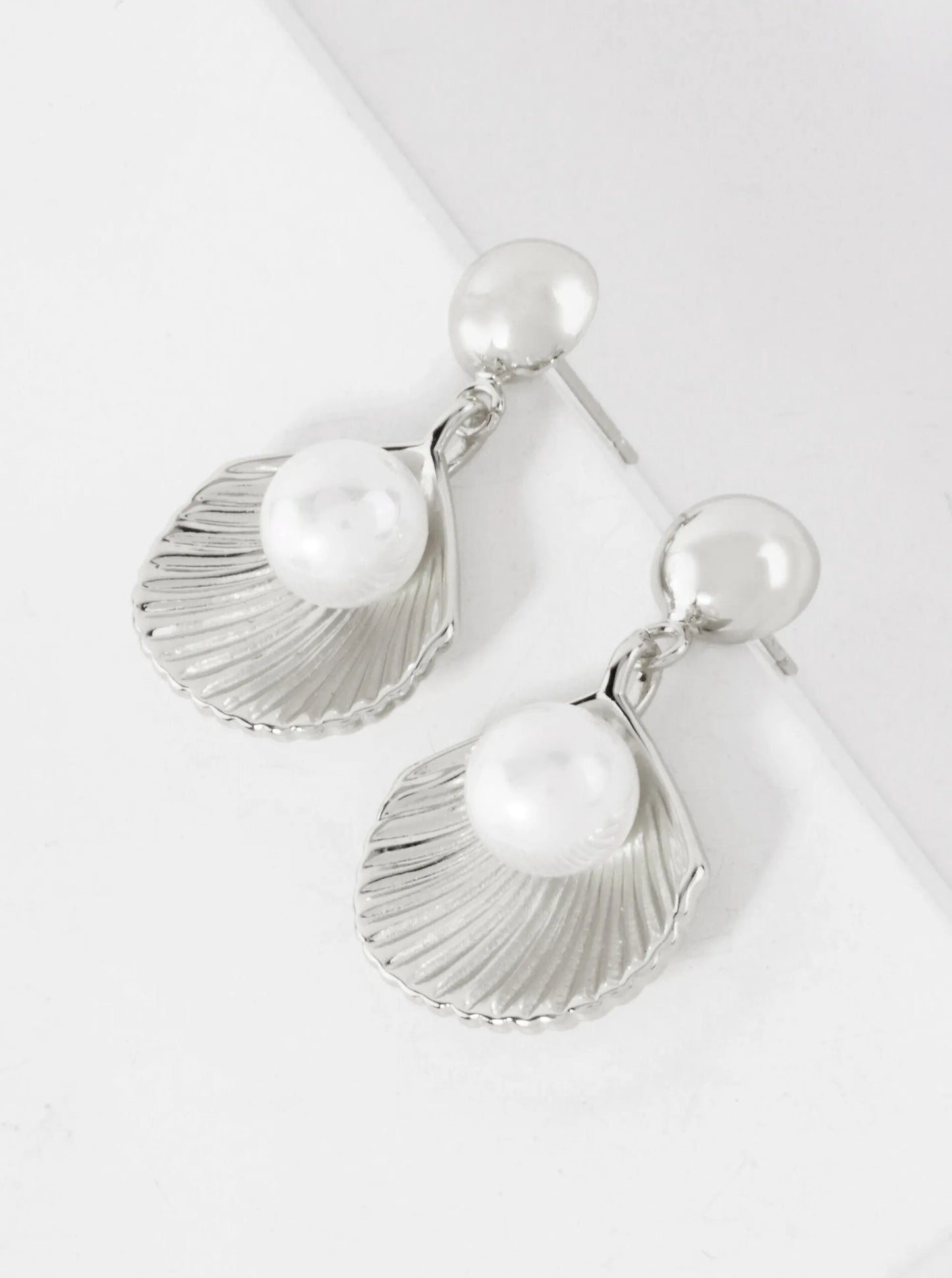 Sea-Life Pearl-Accented Shell 14K-Gold-Dipped Dangle Earrings