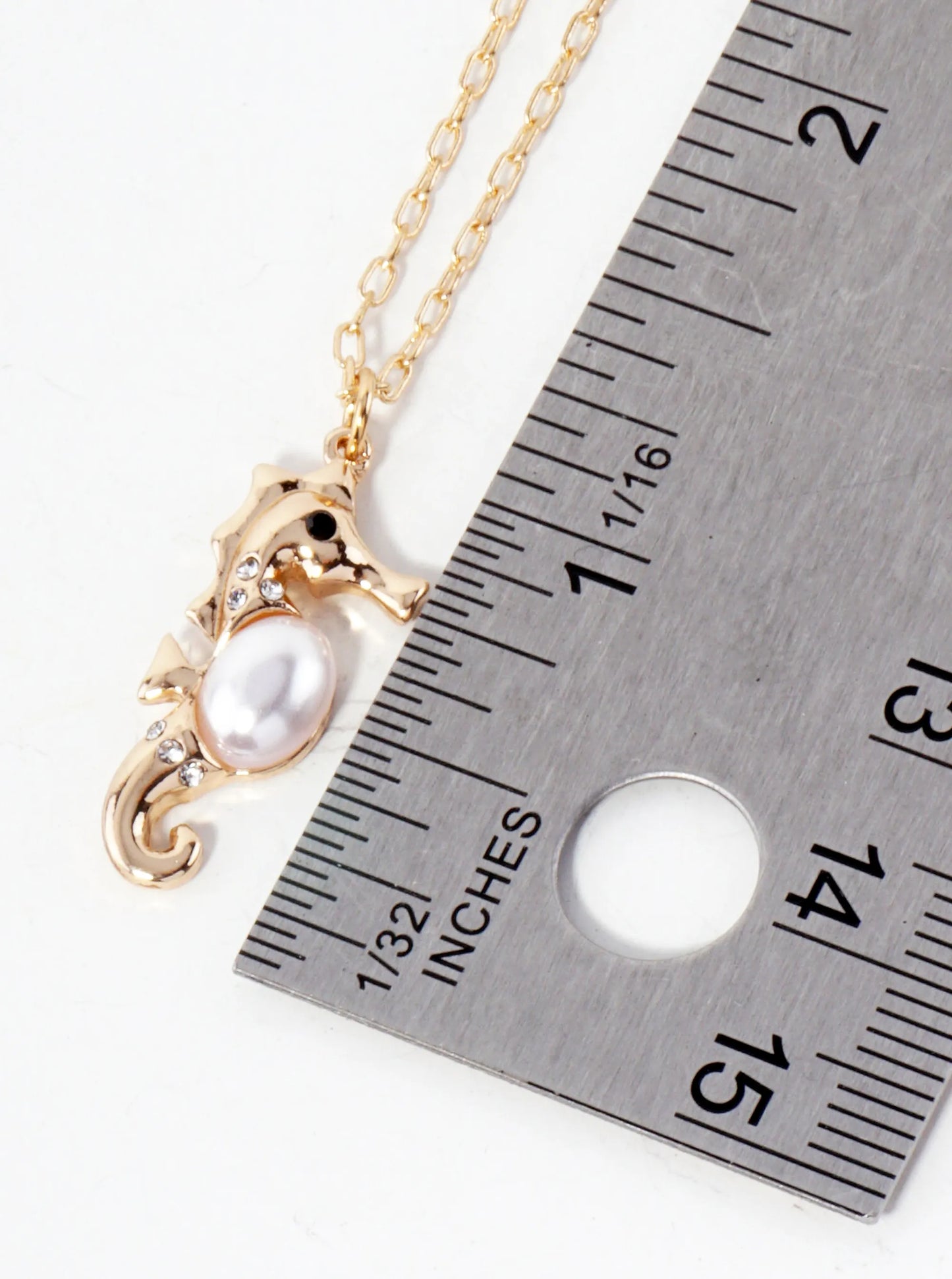 Sea-Life Seahorse Pendant 16-inch Necklace