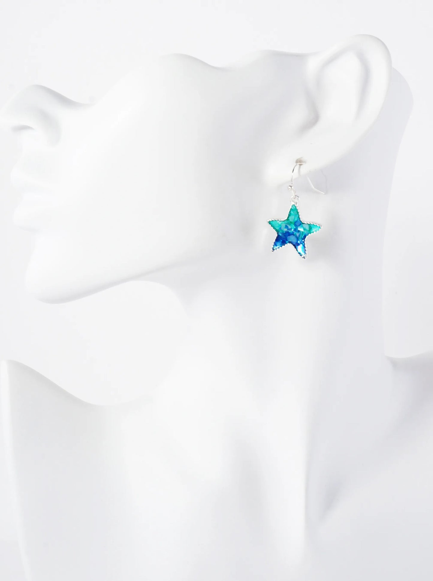 Sea-Life Seaside Shimmer Ombre Resin Starfish Post Earrings