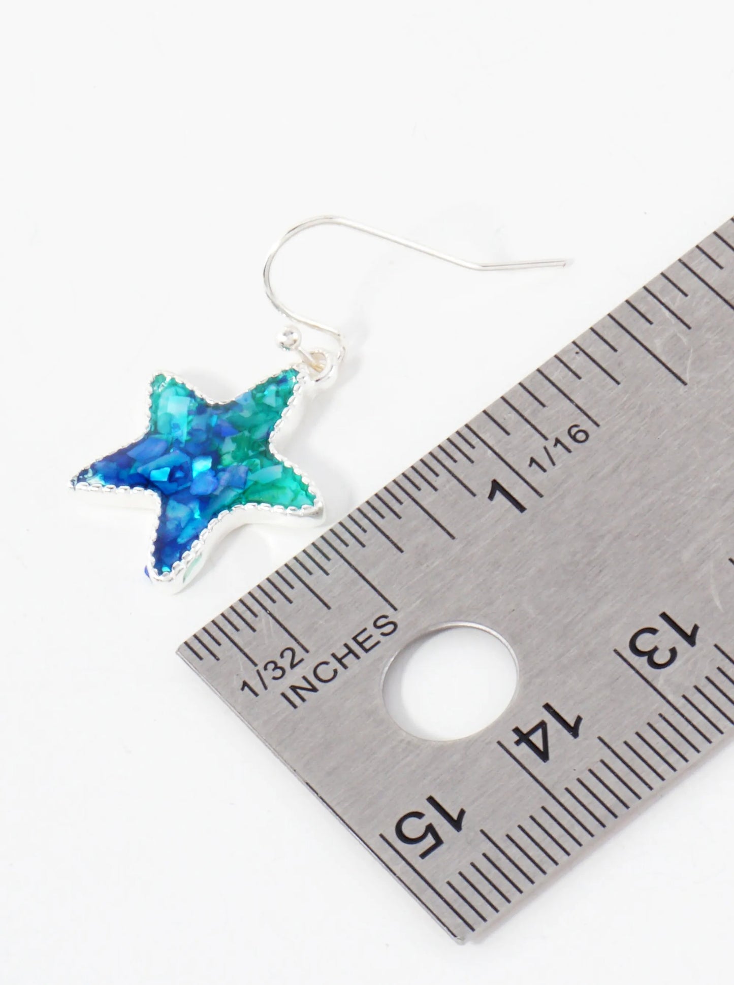 Sea-Life Seaside Shimmer Ombre Resin Starfish Post Earrings