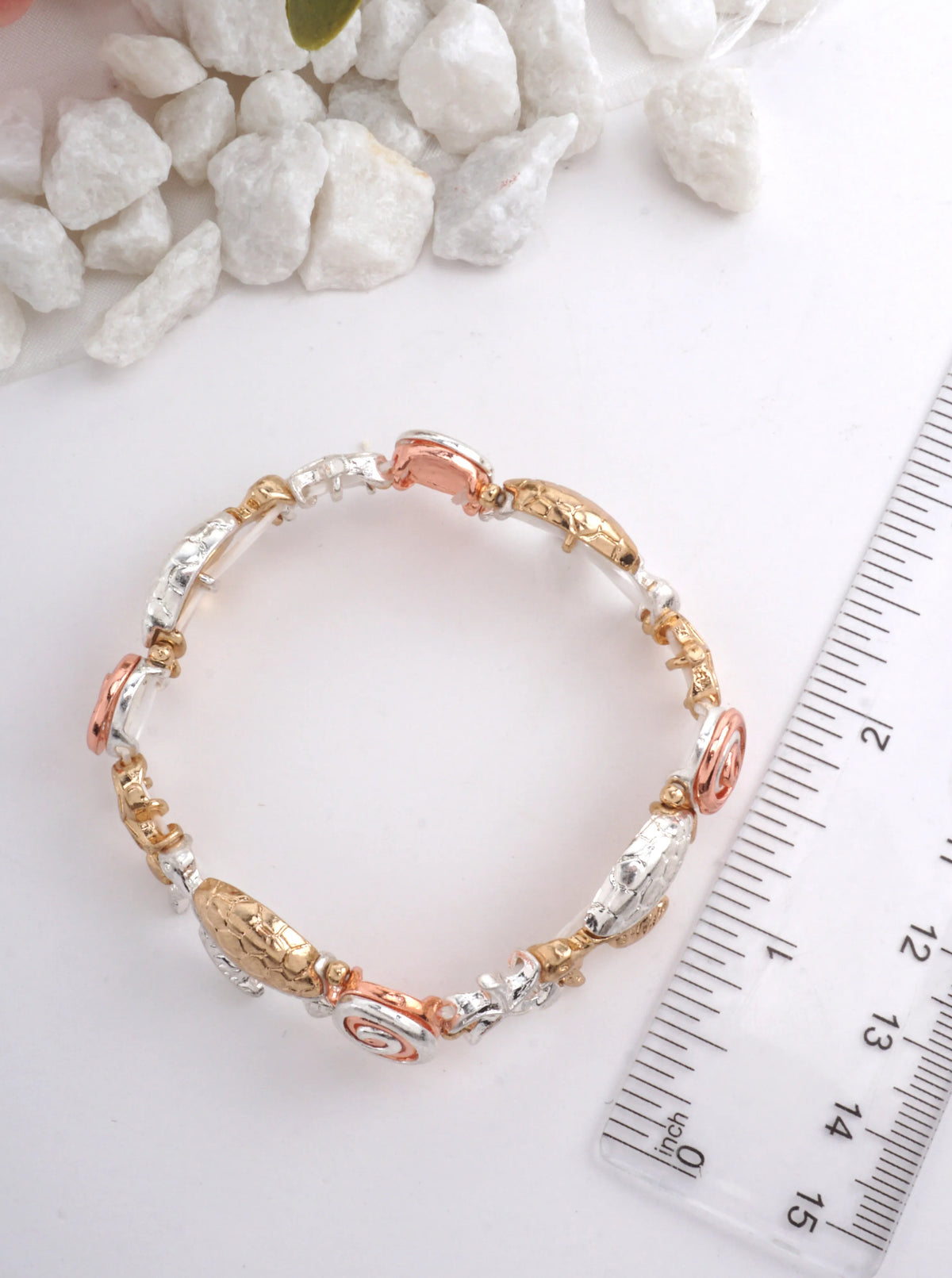 Sea-Life-Theme Turtle Starfish Stretch Bracelet