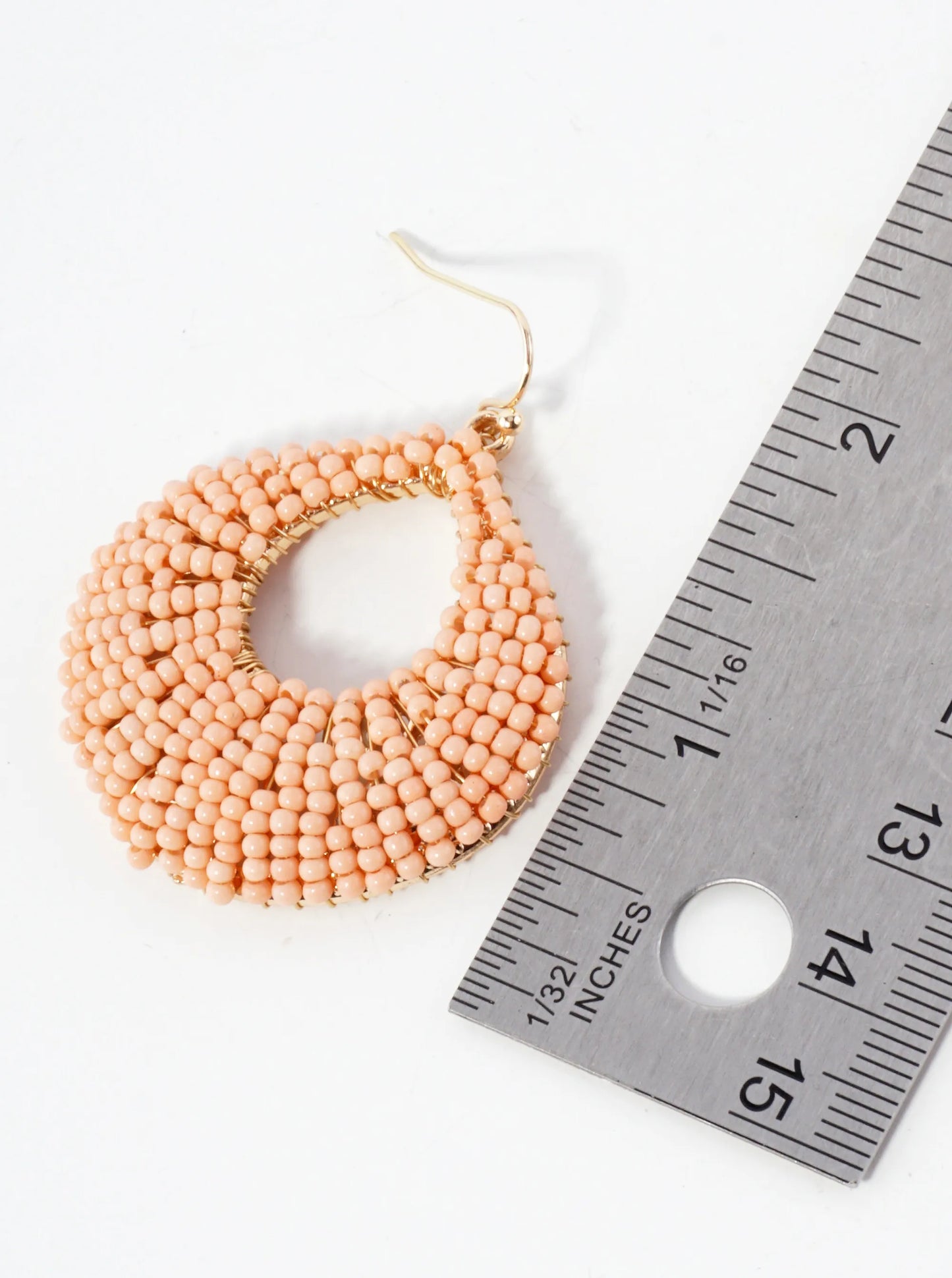 Seashell-Inspired Seed-Bead Embellished Earrings