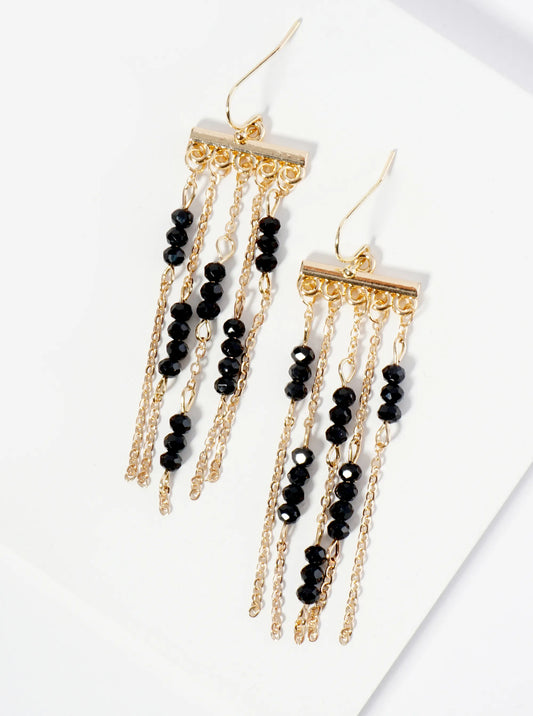 Seed Bead Chain Drop Chandelier Earrings