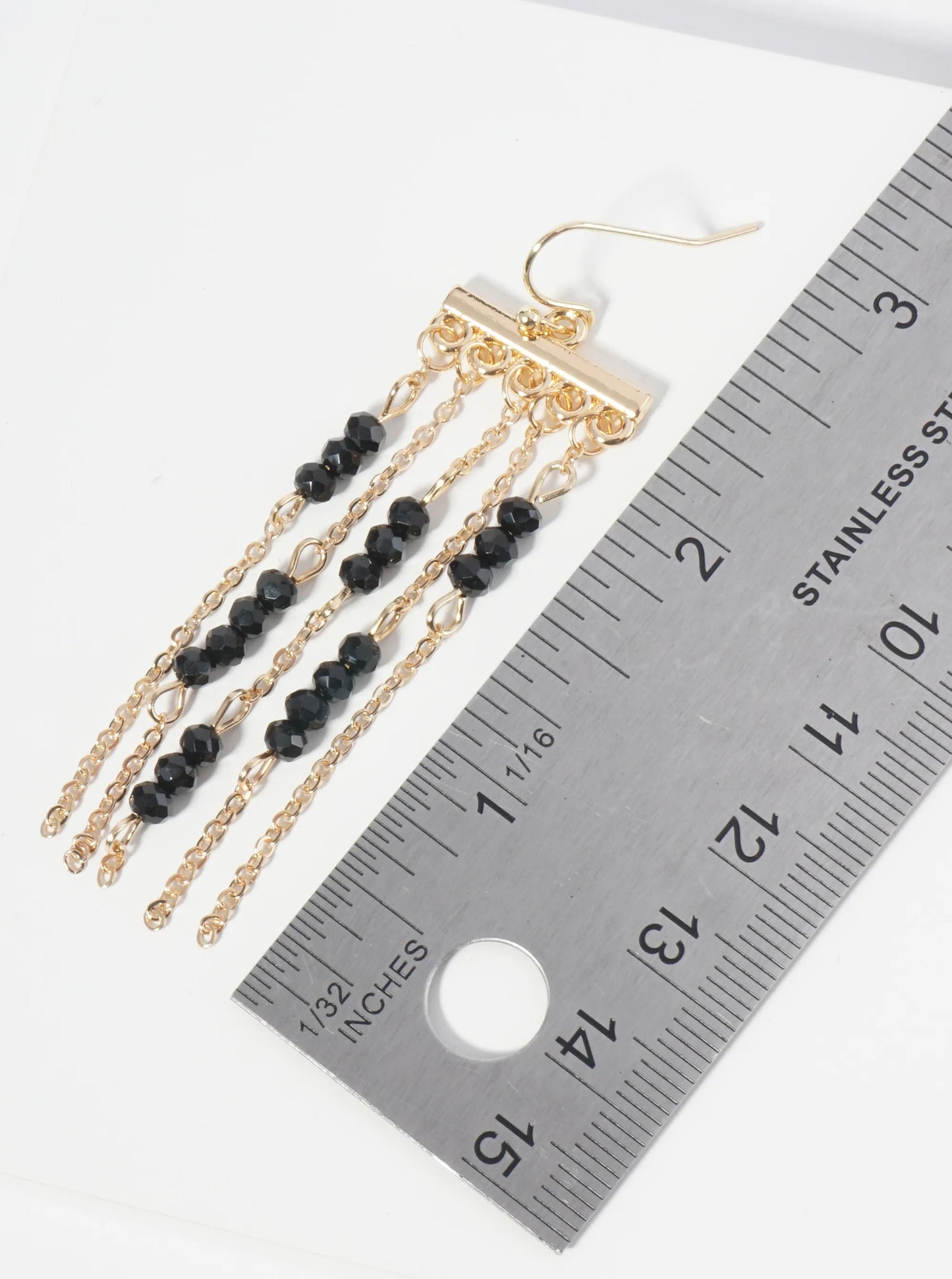 Seed Bead Chain Drop Chandelier Earrings