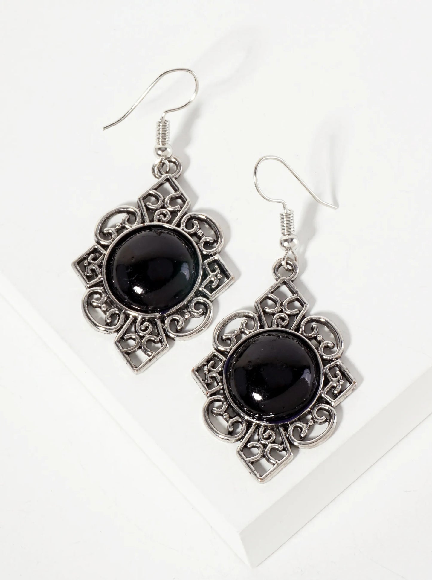 Semi-Precious Natural-Stone Artistic Dangle Earrings