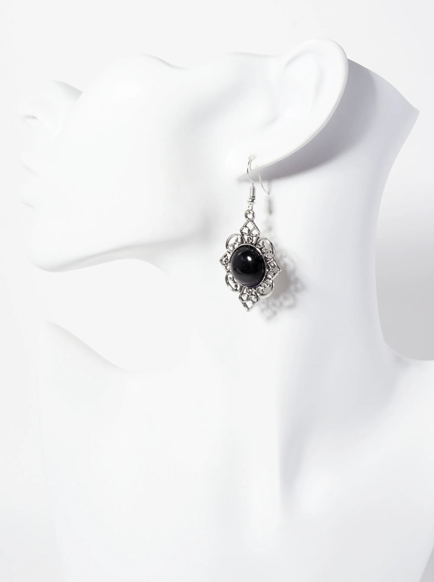 Semi-Precious Natural-Stone Artistic Dangle Earrings