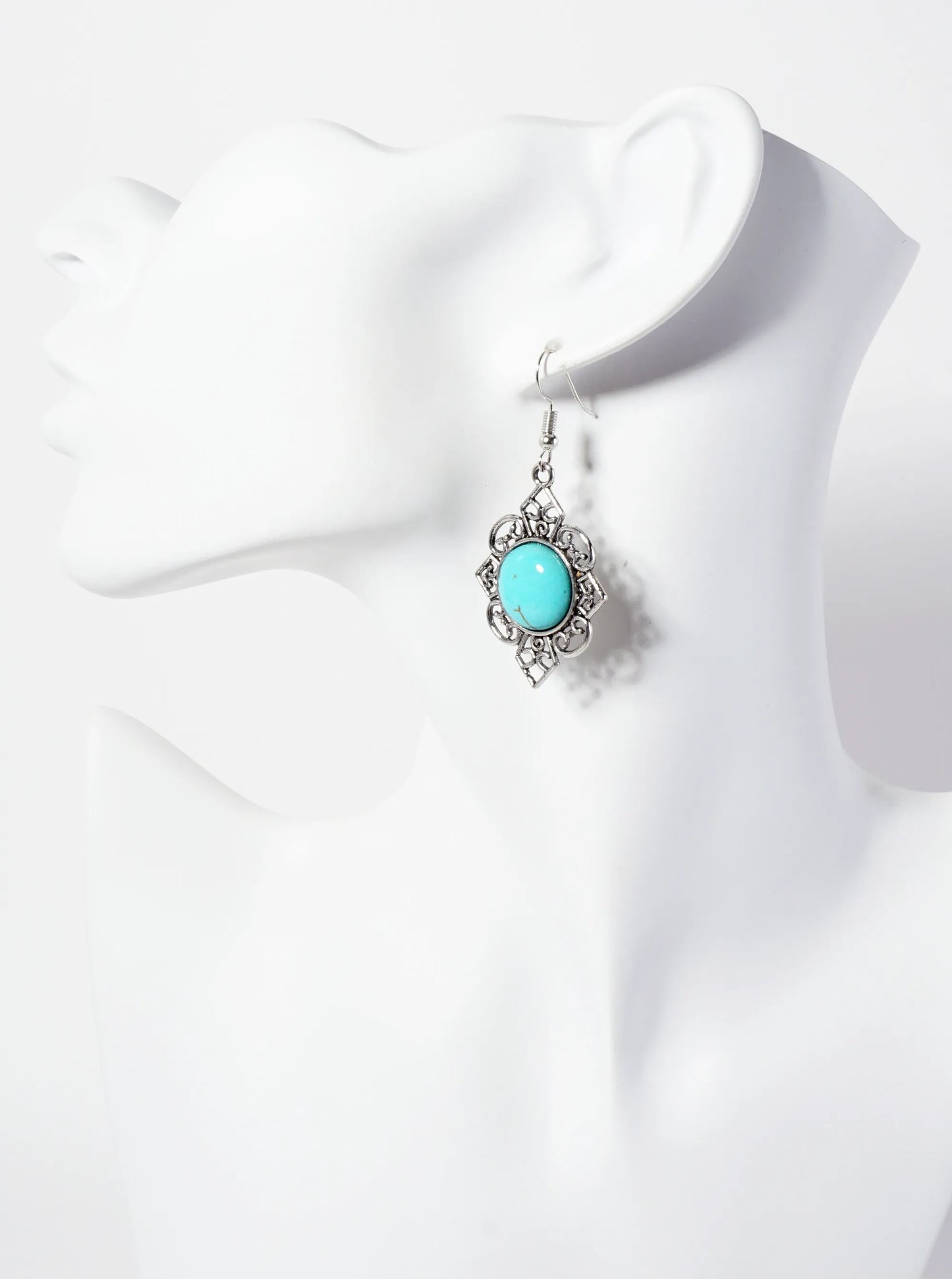 Semi-Precious Natural-Stone Artistic Dangle Earrings