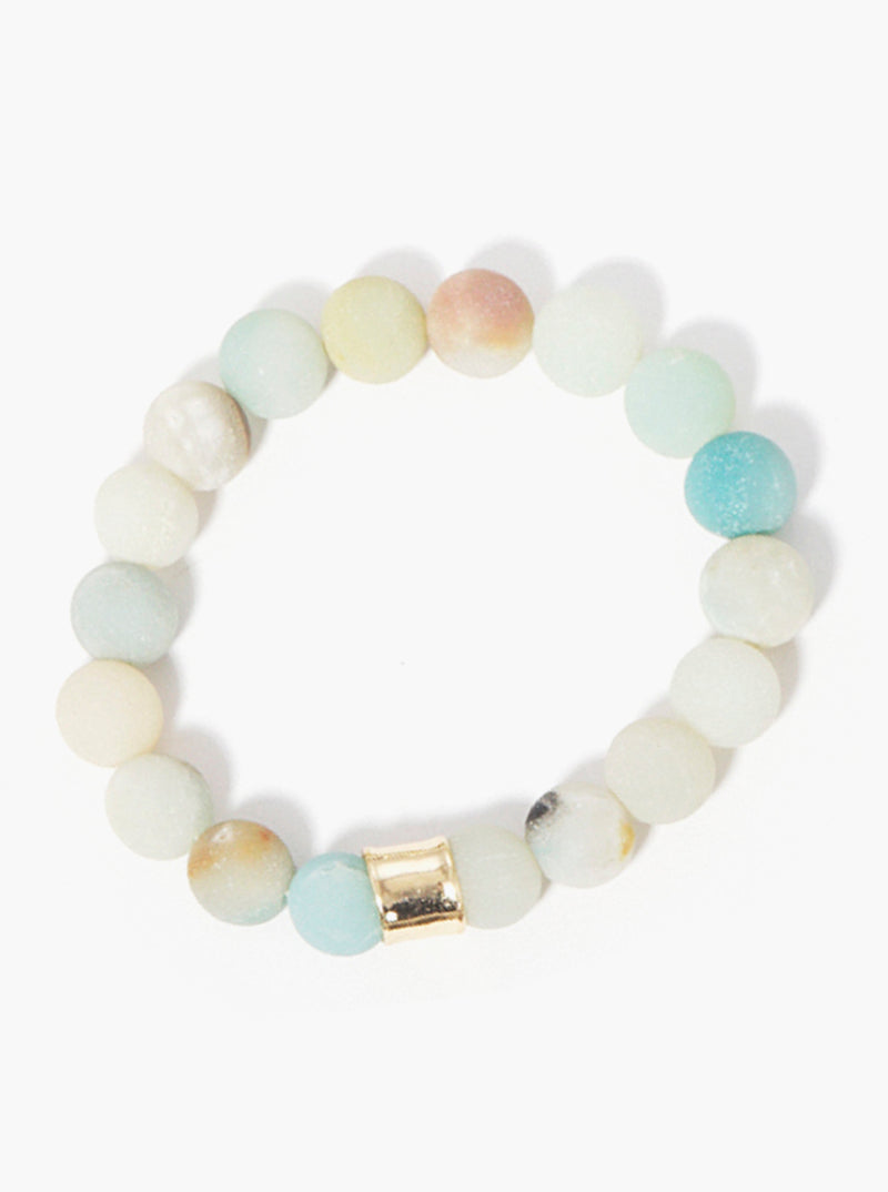 Semi-Precious Natural Stone Bead Stretch Bracelet