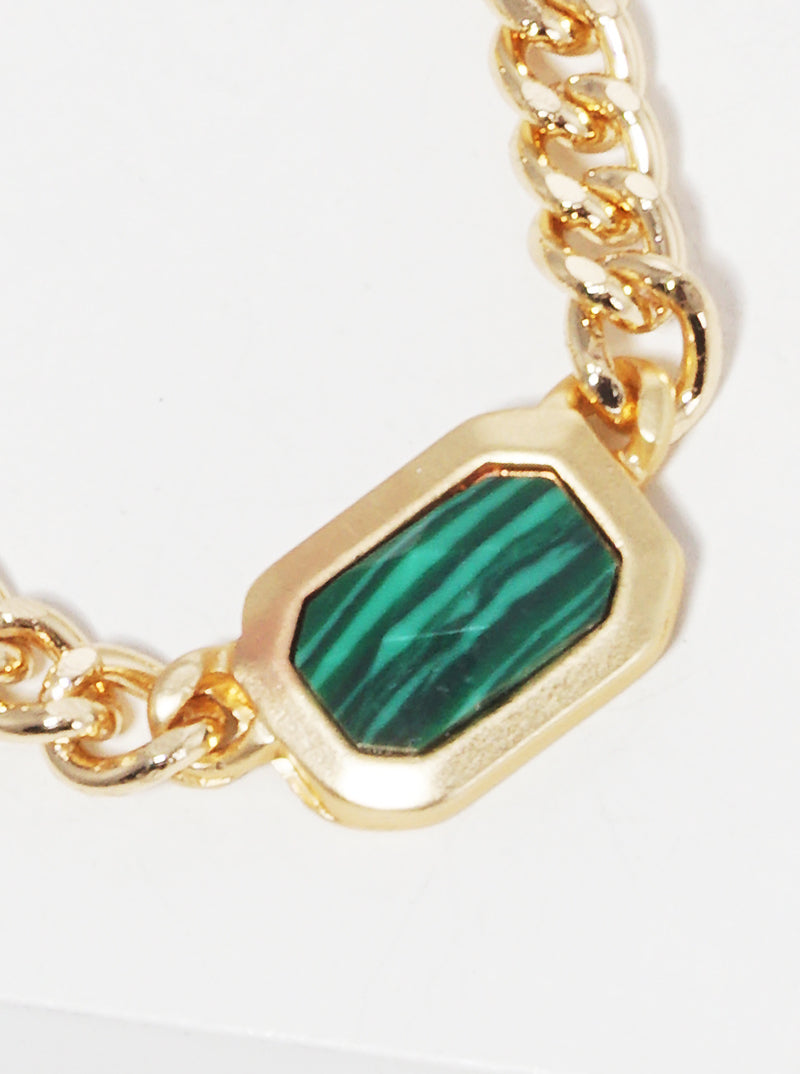 Semi Precious Natural Stone Pendant Necklace Earrings Set