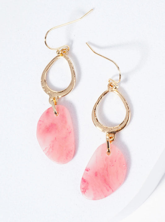 Semi-Precious Stone Drop Dangle Earrings