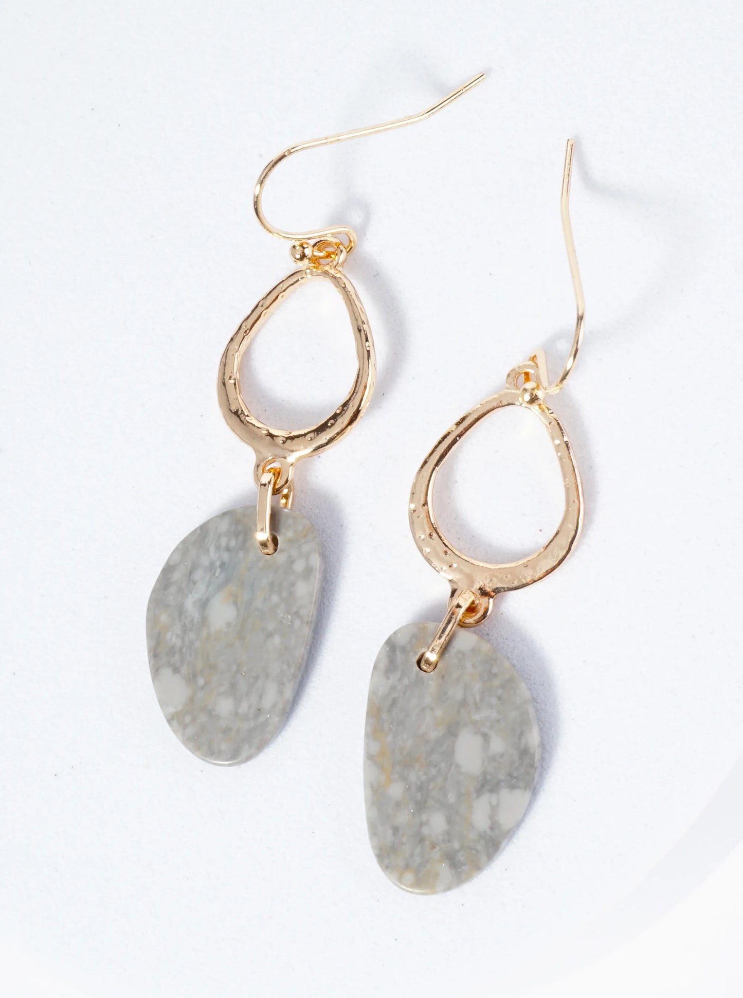 Semi-Precious Stone Drop Dangle Earrings