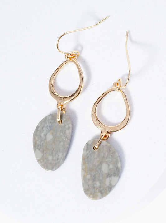 Semi-Precious Stone Drop Dangle Earrings