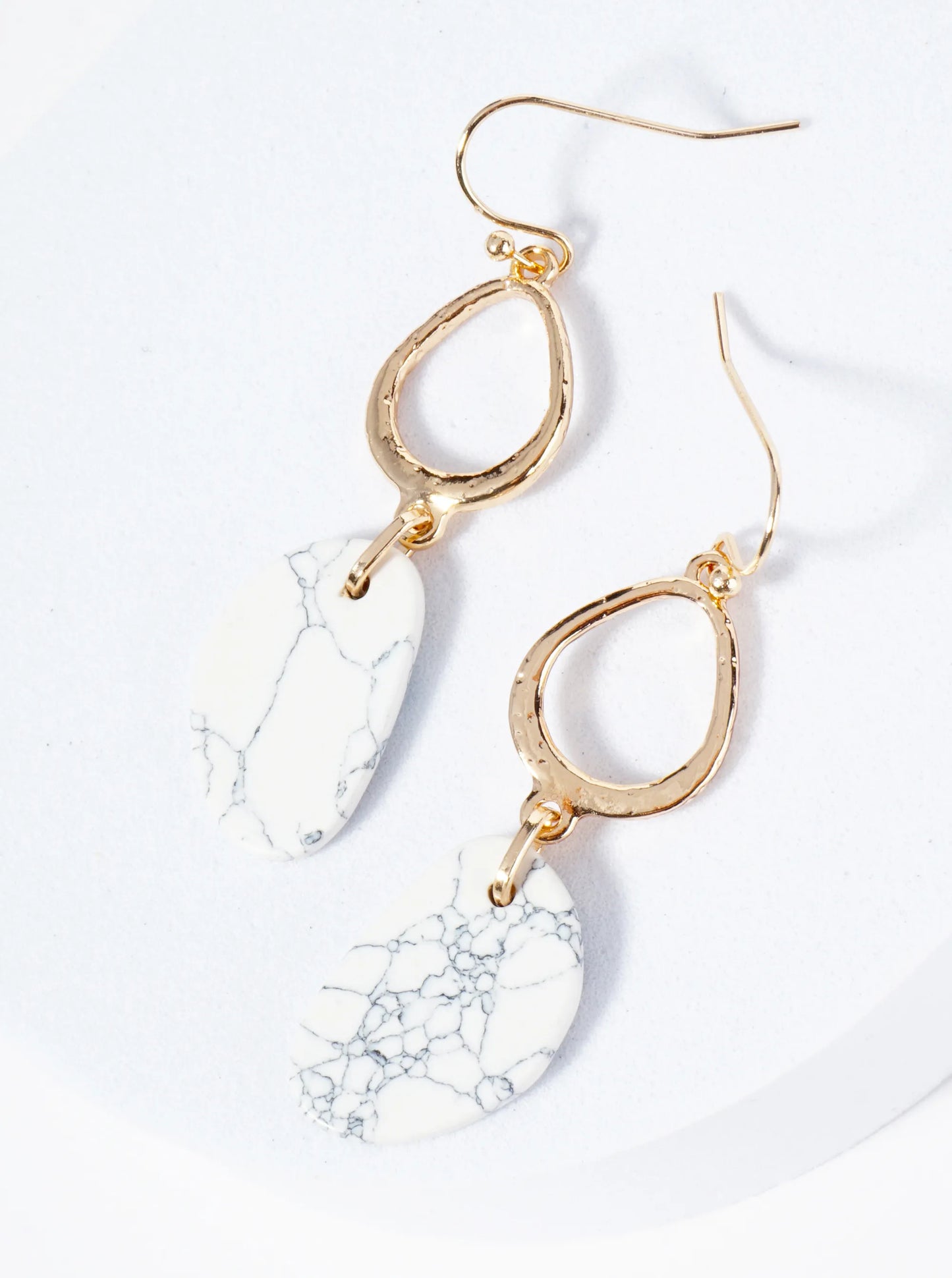 Semi-Precious Stone Drop Dangle Earrings