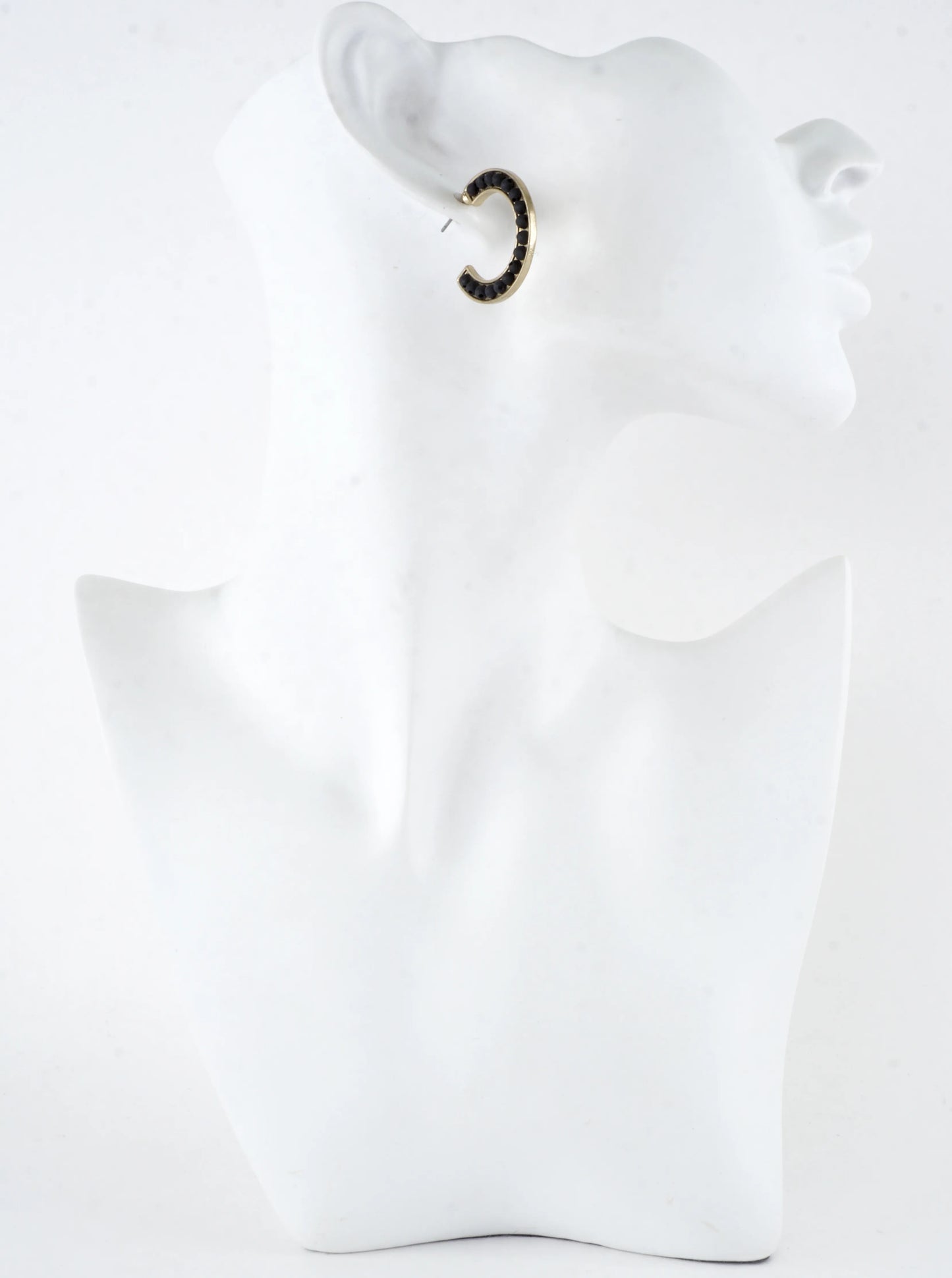 Semiprecious Embedded Hoop Earrings