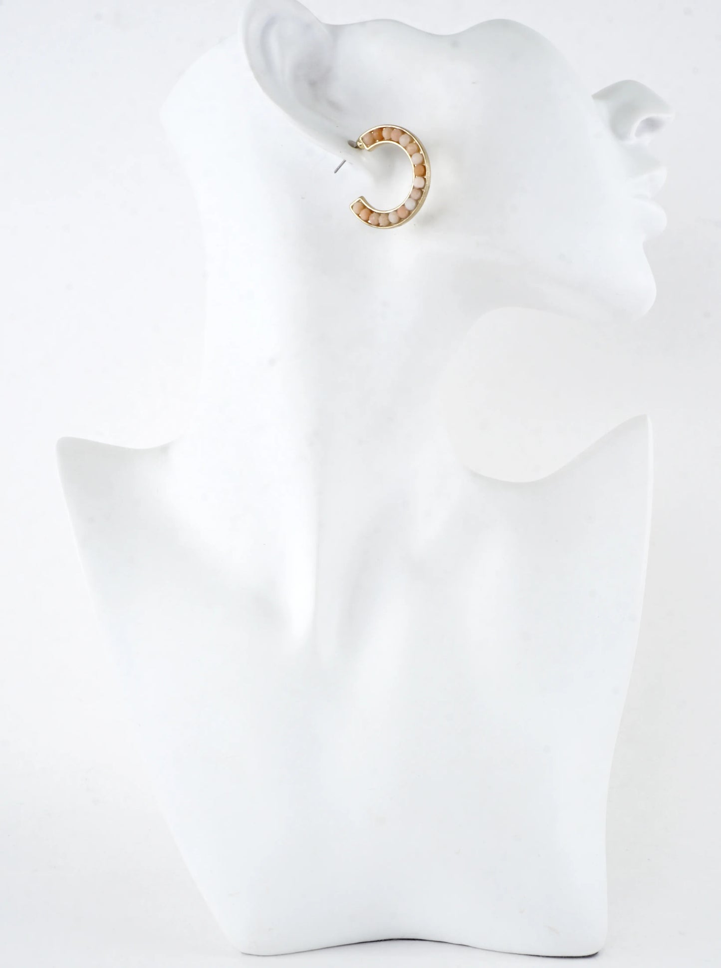 Semiprecious Embedded Hoop Earrings