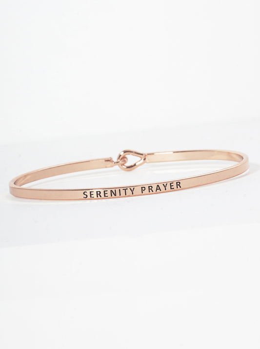 Serenity Prayer Engraved Inspirational Bangle Bracelet