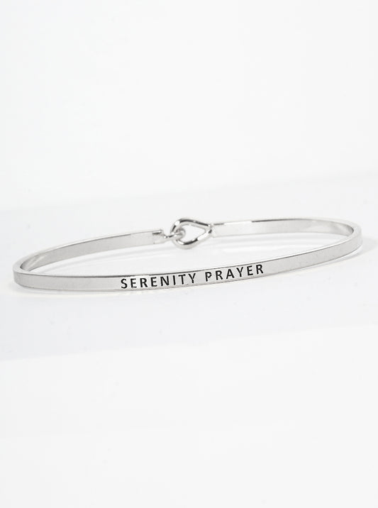 Serenity Prayer Engraved Inspirational Bangle Bracelet