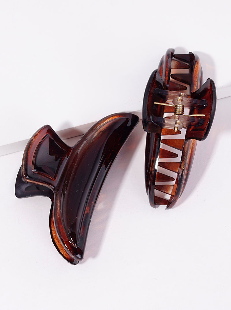 Set Of 2 Acetate Hair Claw Clips