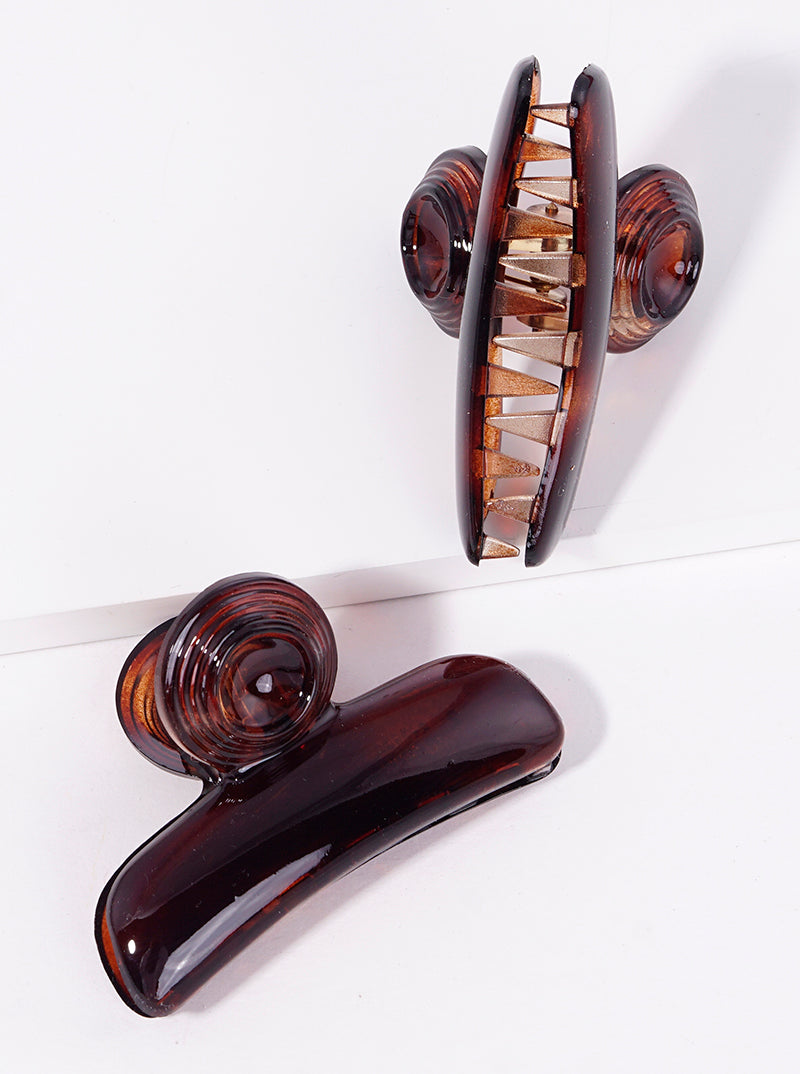 Set Of 2 Acetate Hair Claw Clips
