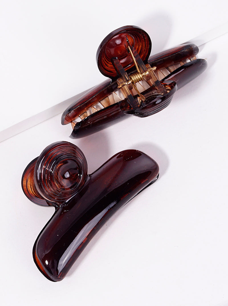 Set Of 2 Acetate Hair Claw Clips