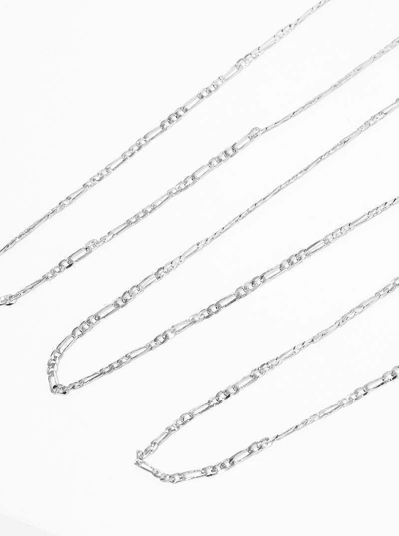 Set Of 3 Delicate Metal Chain Necklace