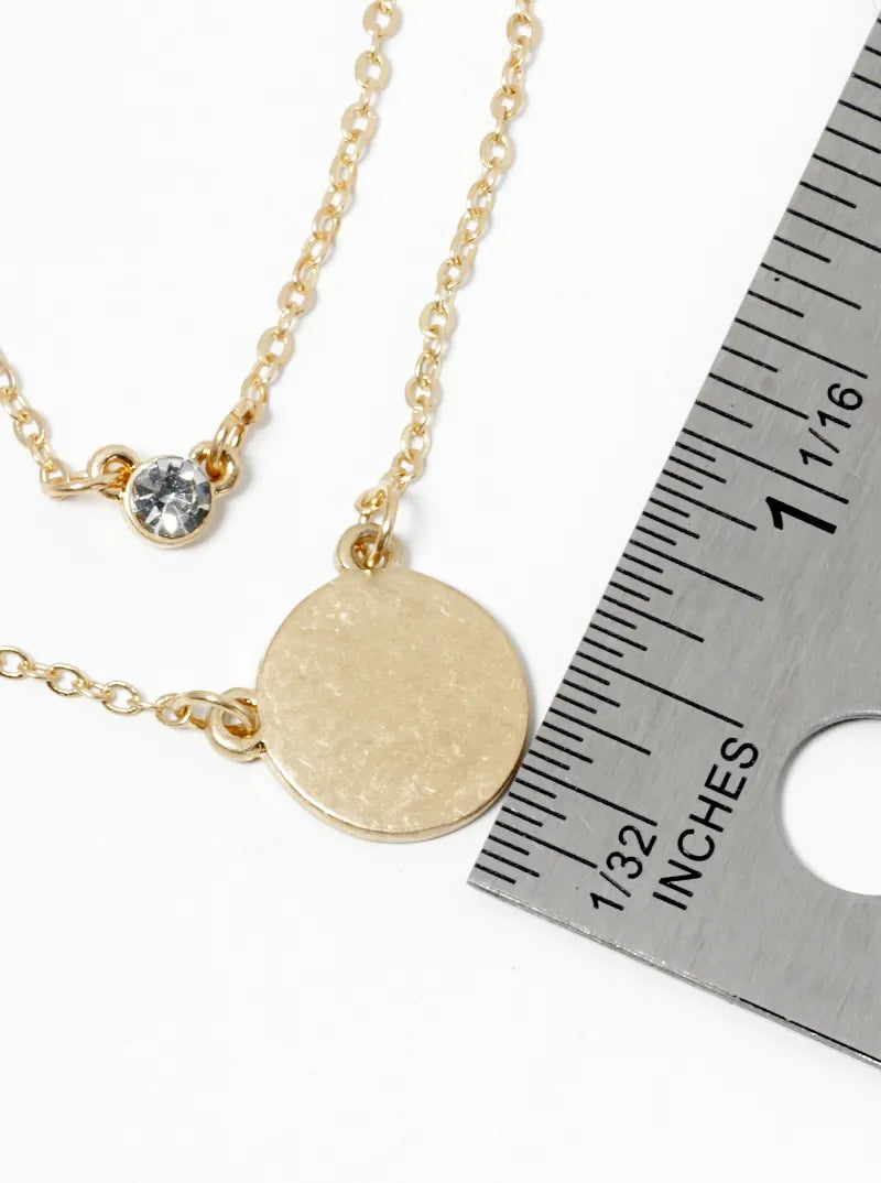 Set Of 3 Round Pendant Layered Necklace