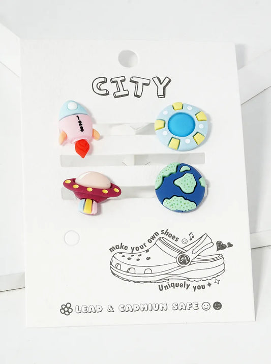 Set Of 4 Jibbitz Shoe Charms